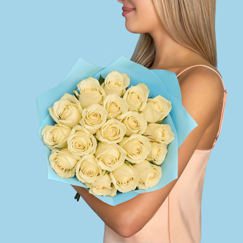 20 Premium White Roses #2