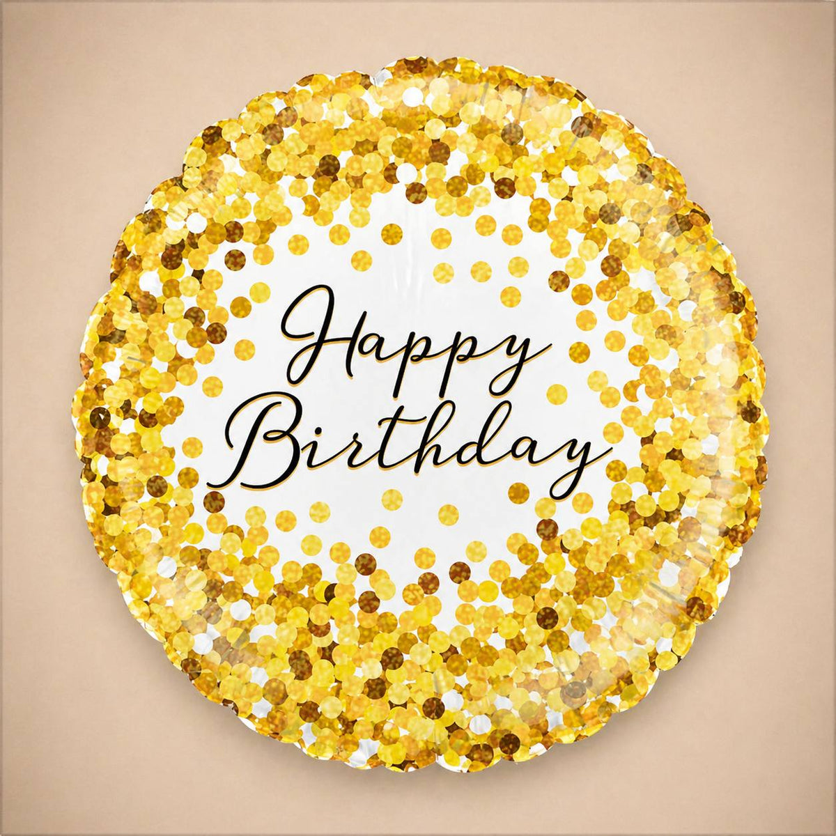 18" Happy Birthday Gold Sparkle Foil Balloon