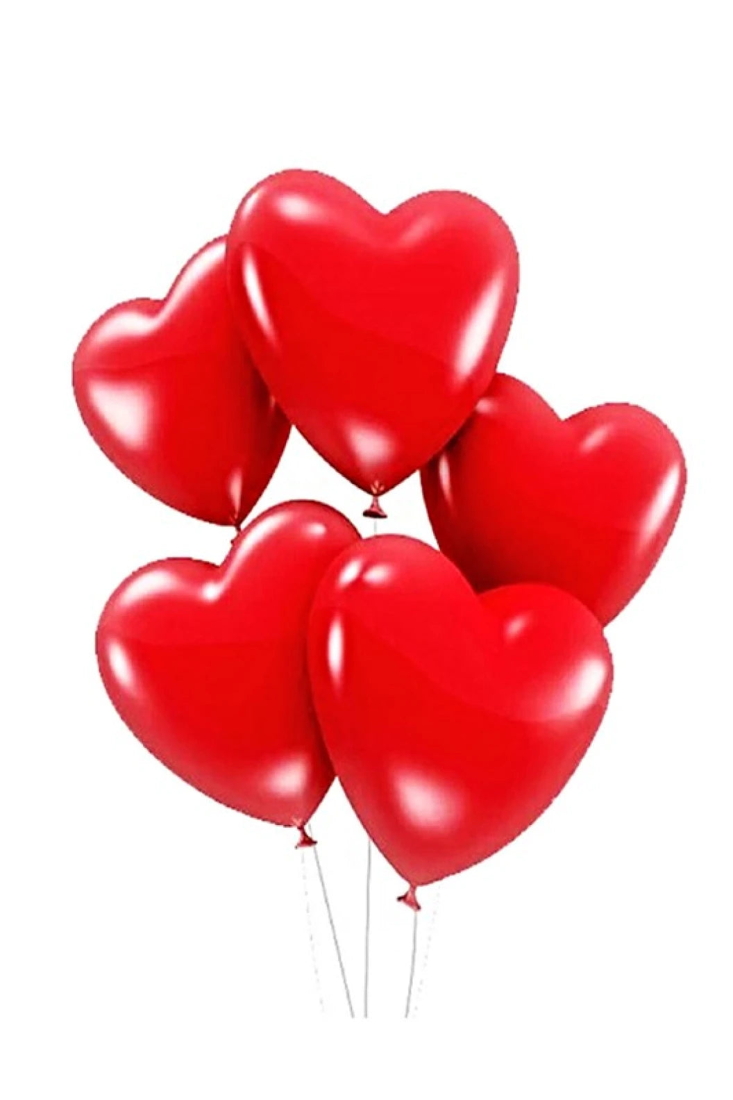 11" 5 Heart Shaped Balloons
