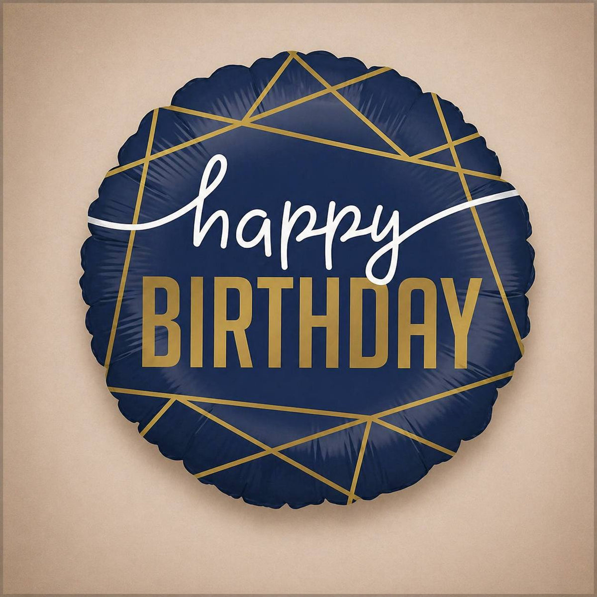 18" Happy Birthday Blue Foil Balloon