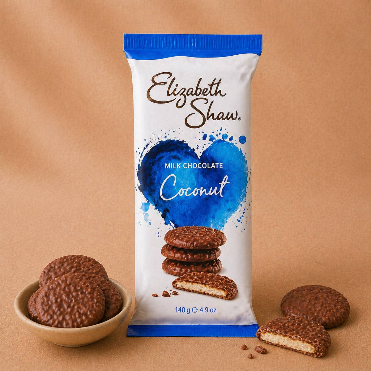 Chocolate Coconut Flow Wrapped Biscuits