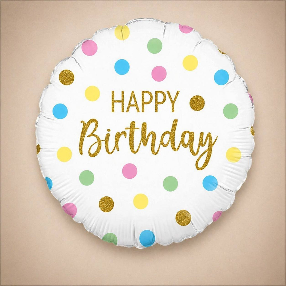 18" Happy Birthday Pastel Foil Balloon