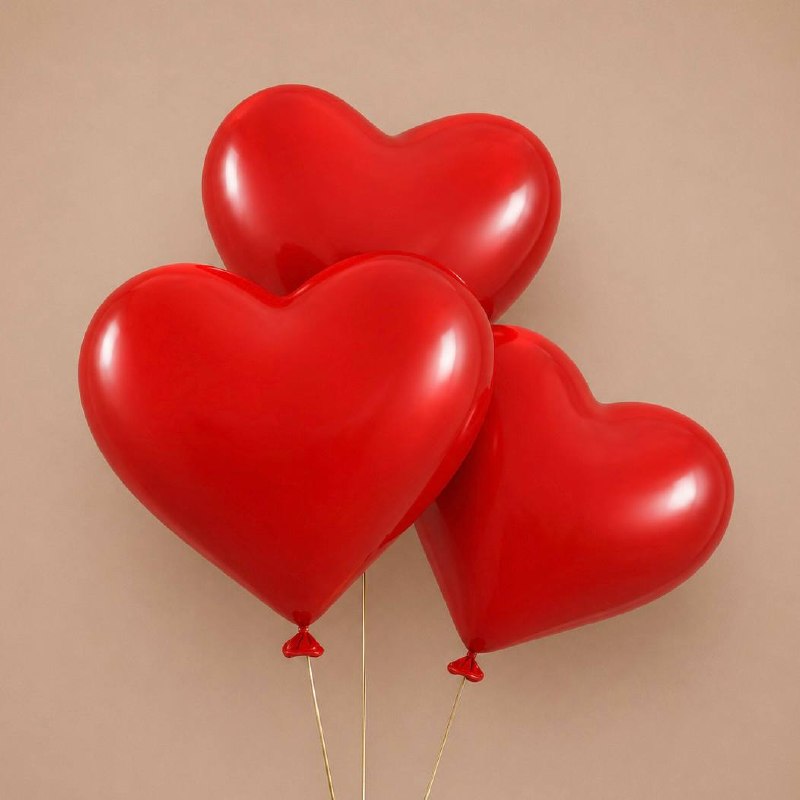11" 3 Heart Shaped Balloons