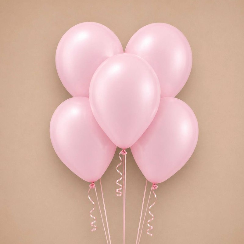 5 Pink Balloons