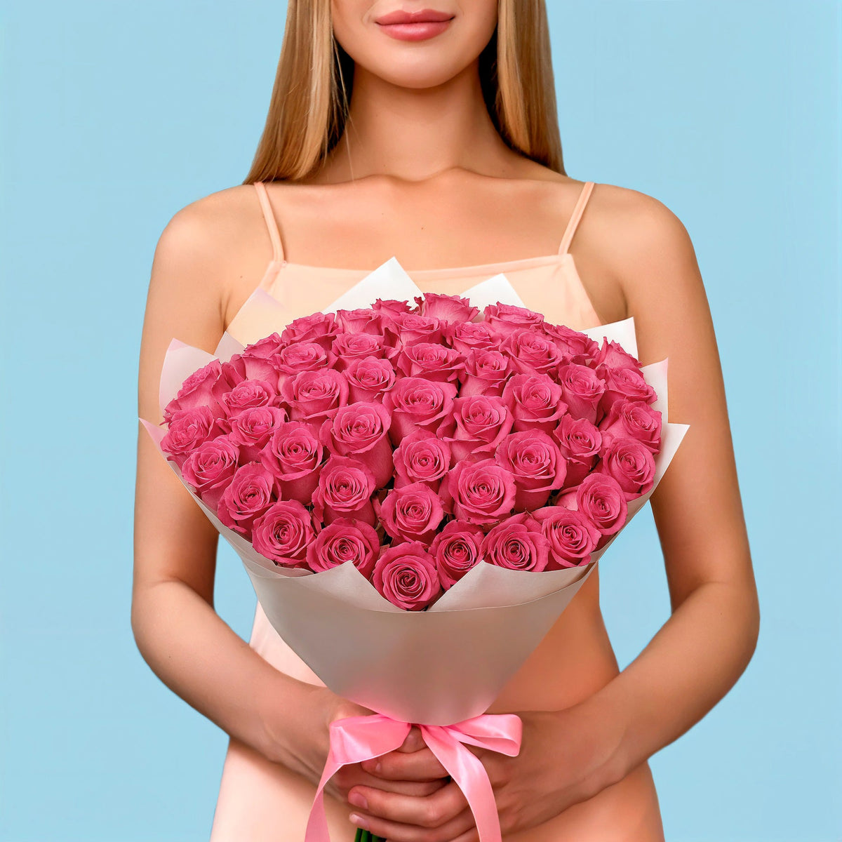 50 Pink Roses from Kenya #1