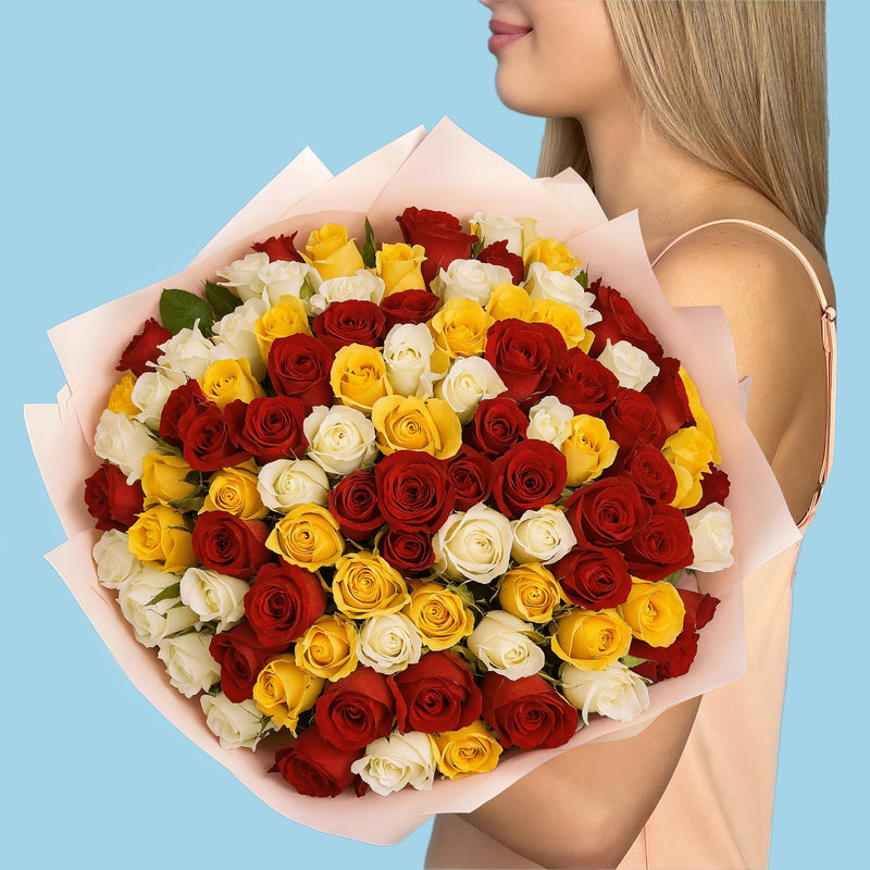 Bouquet of 100 Mix roses #2
