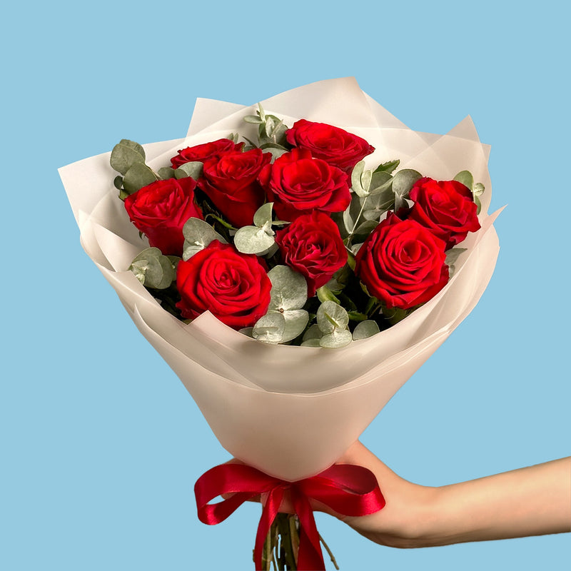 Red Roses With Eucaliptus #2