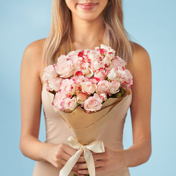 10 Spray Pink Roses #1