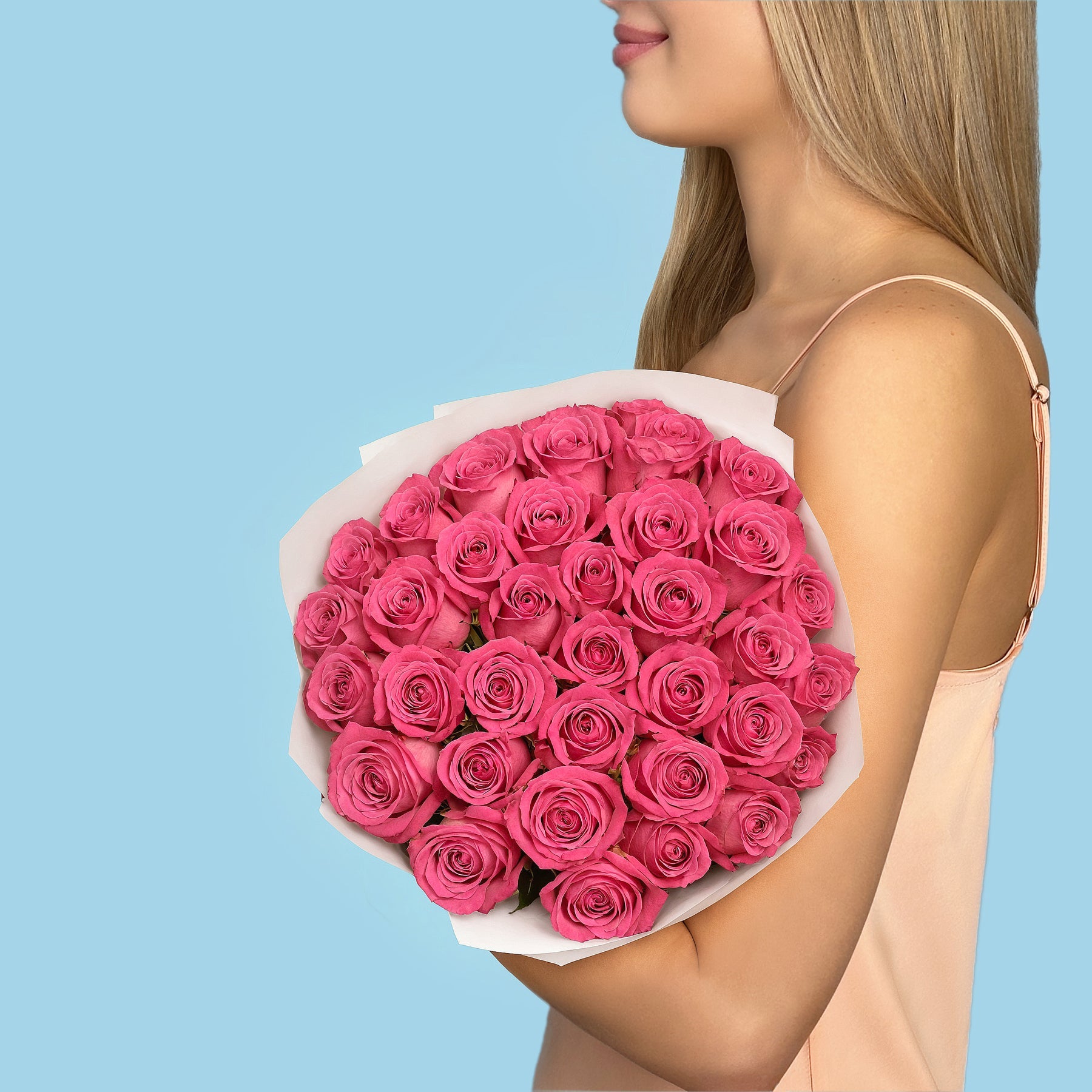 Bouquet of 30 Pink roses #2