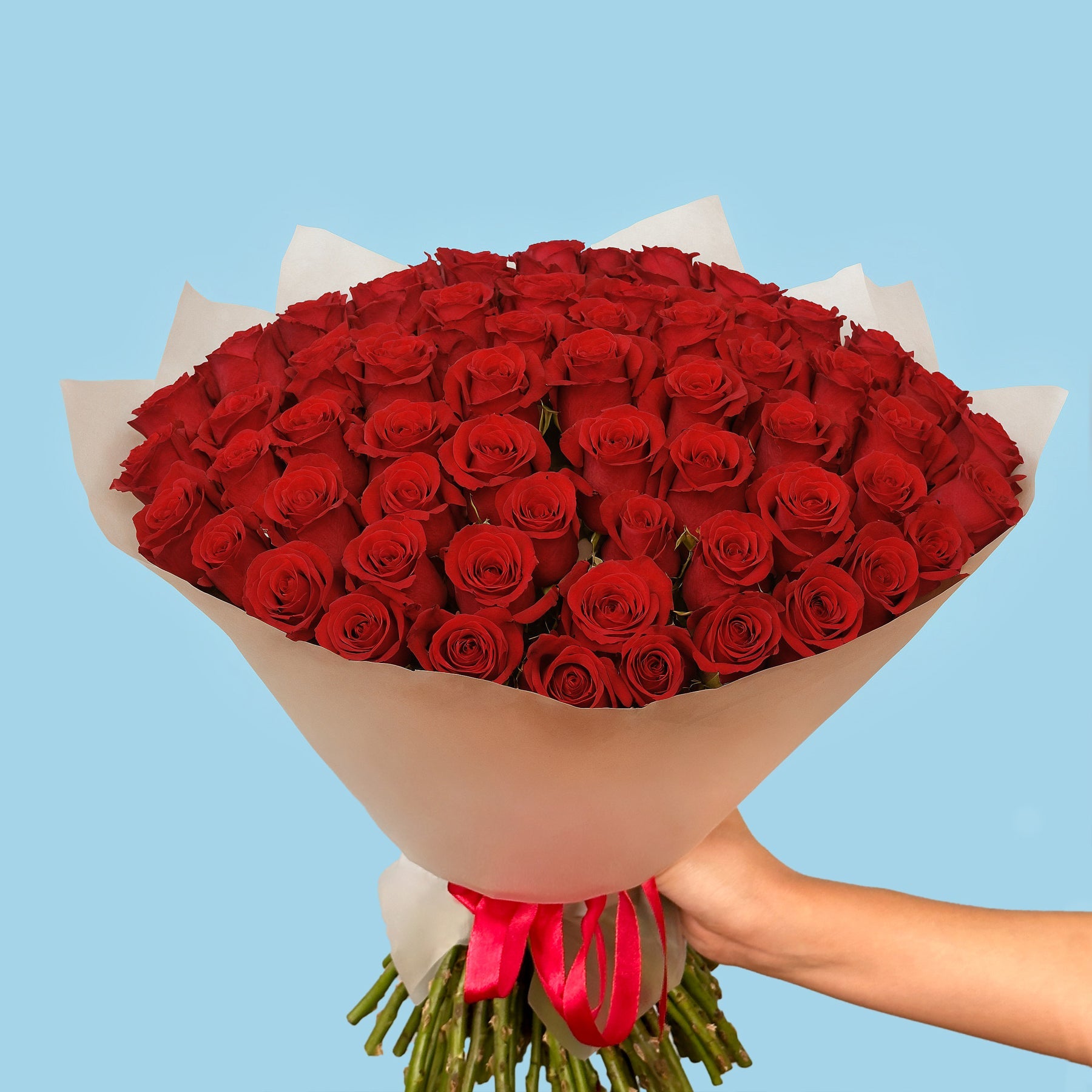 Bouquet of 100 Red roses #3