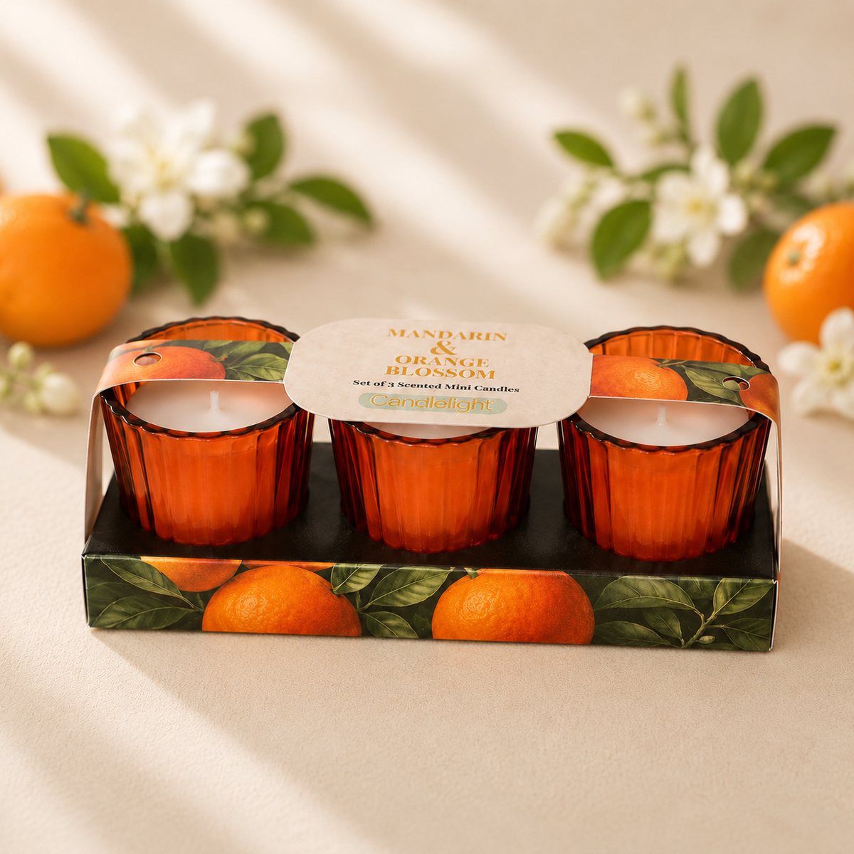 Set of 3 Votives - Mandarin & Orange Blossom