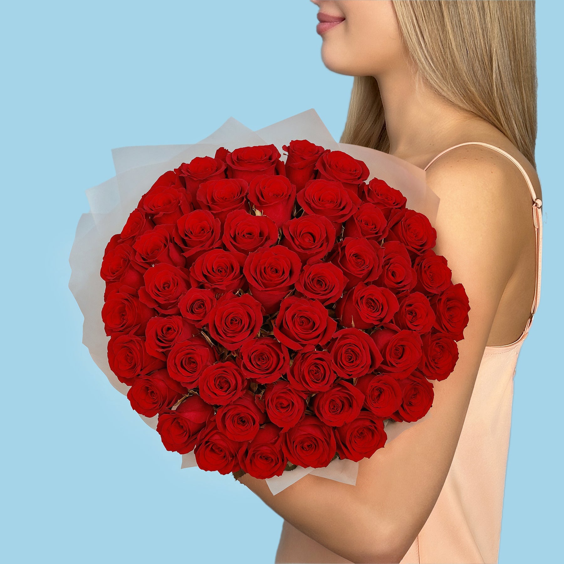 Bouquet of 50 Red roses #2