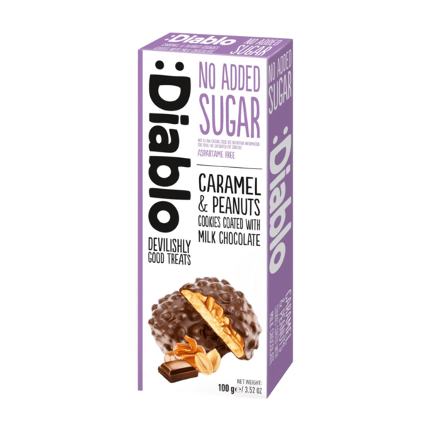 Diablo No Added Sugar Caramel & Peanut Milk Chocolate Cookies #1