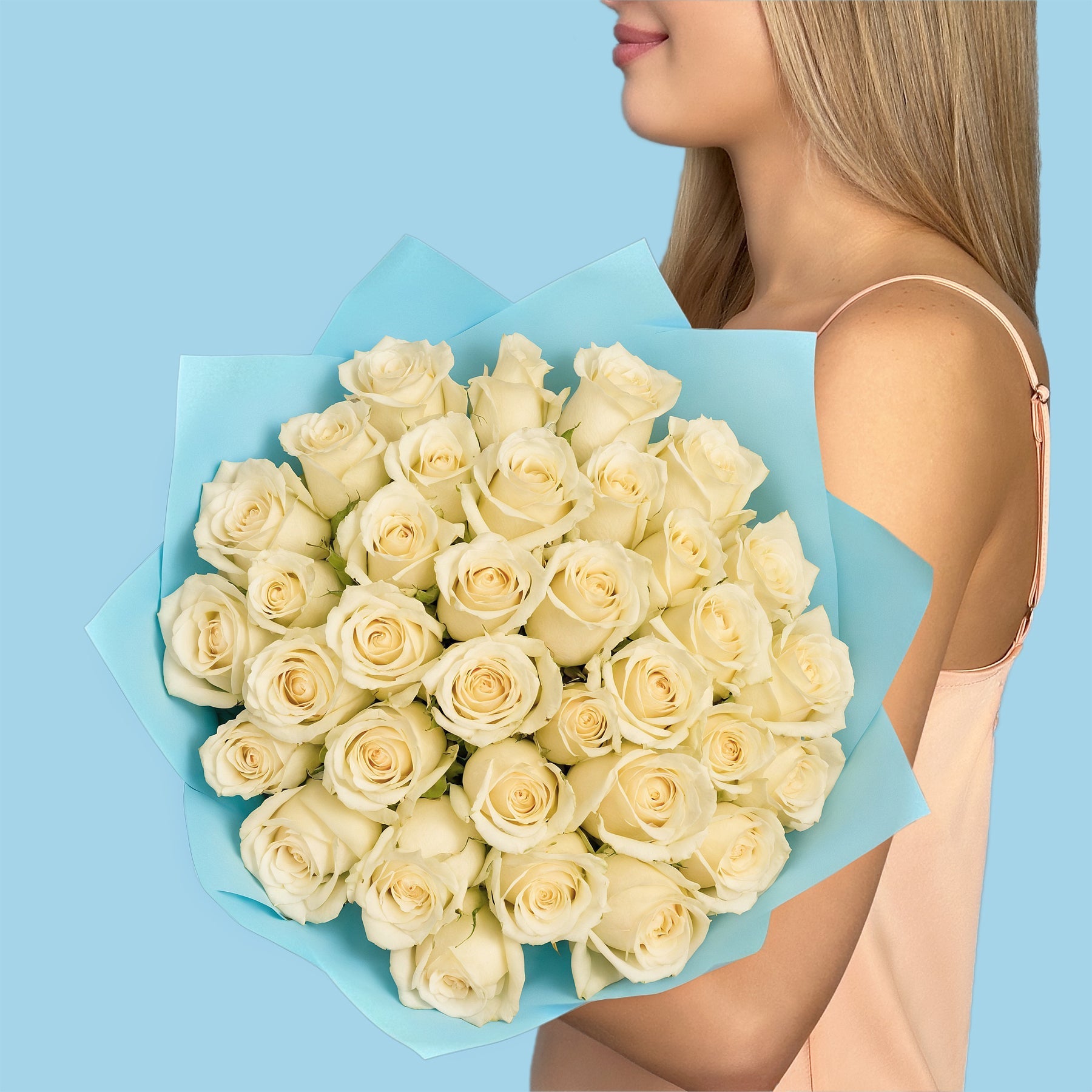 Bouquet of 30 White roses #6