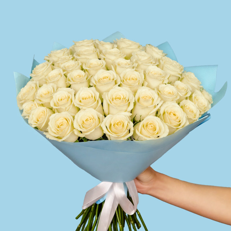 50 Premium White Roses #2