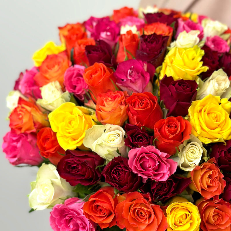 100 Mixed Roses 35cm #3