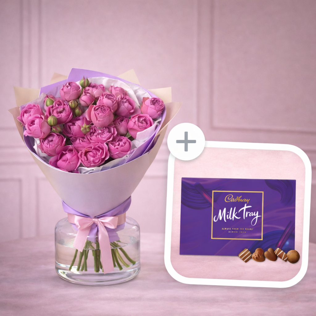Charm Bouquet with Milk Tray Chocolate Box