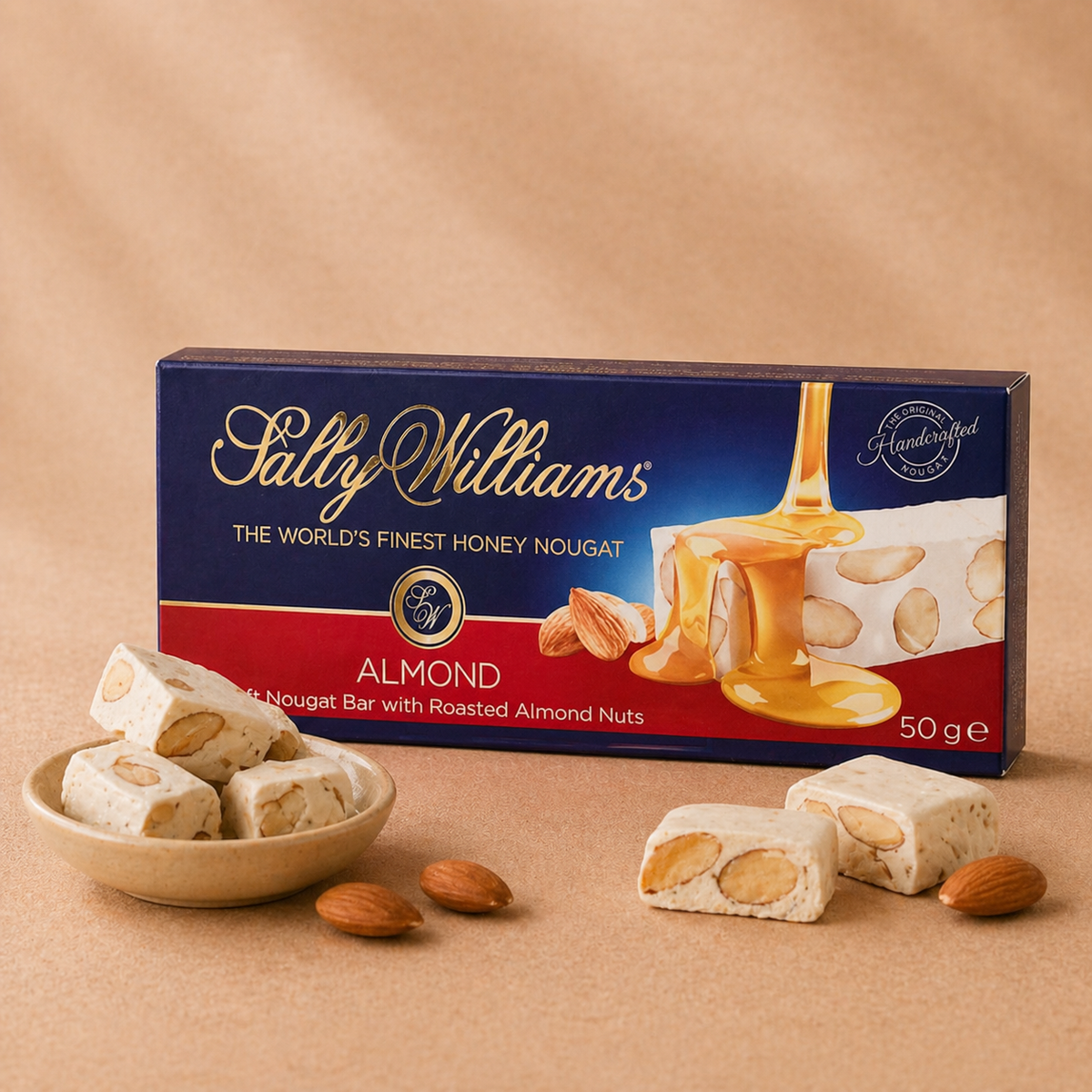 Soft Nougat Bar With Almonds
