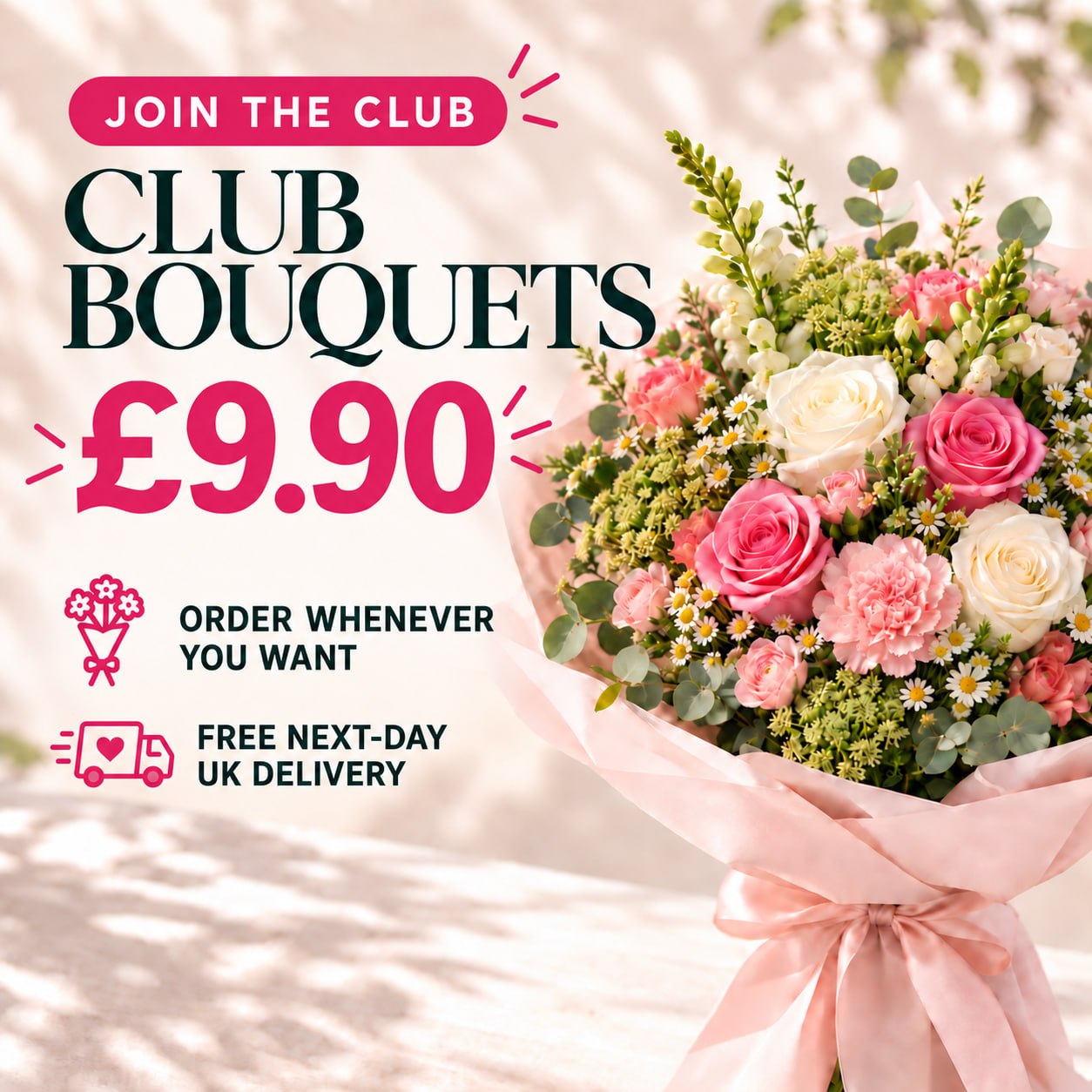 Join the Club - £9.90 bouquets