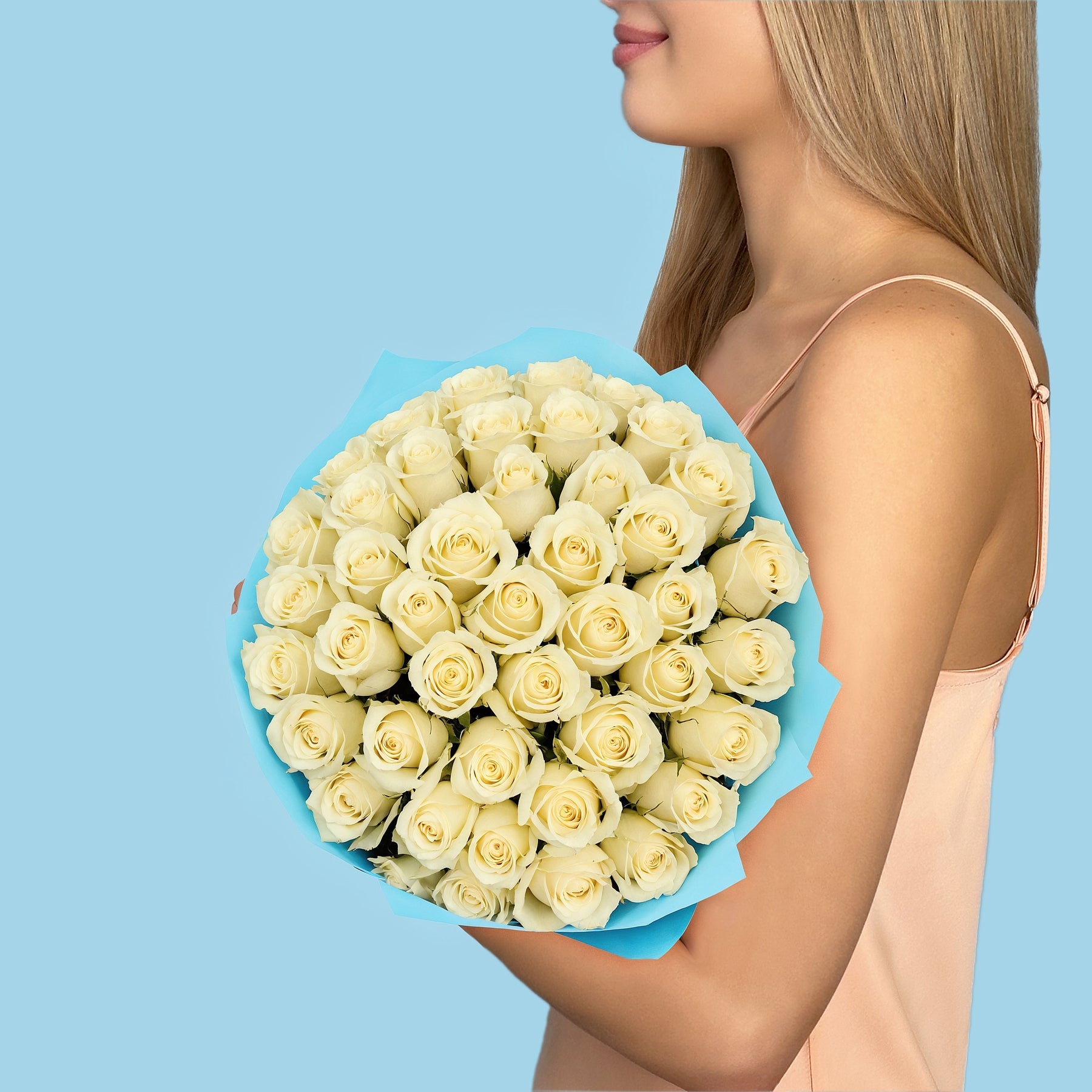 Bouquet of 30 White roses #2