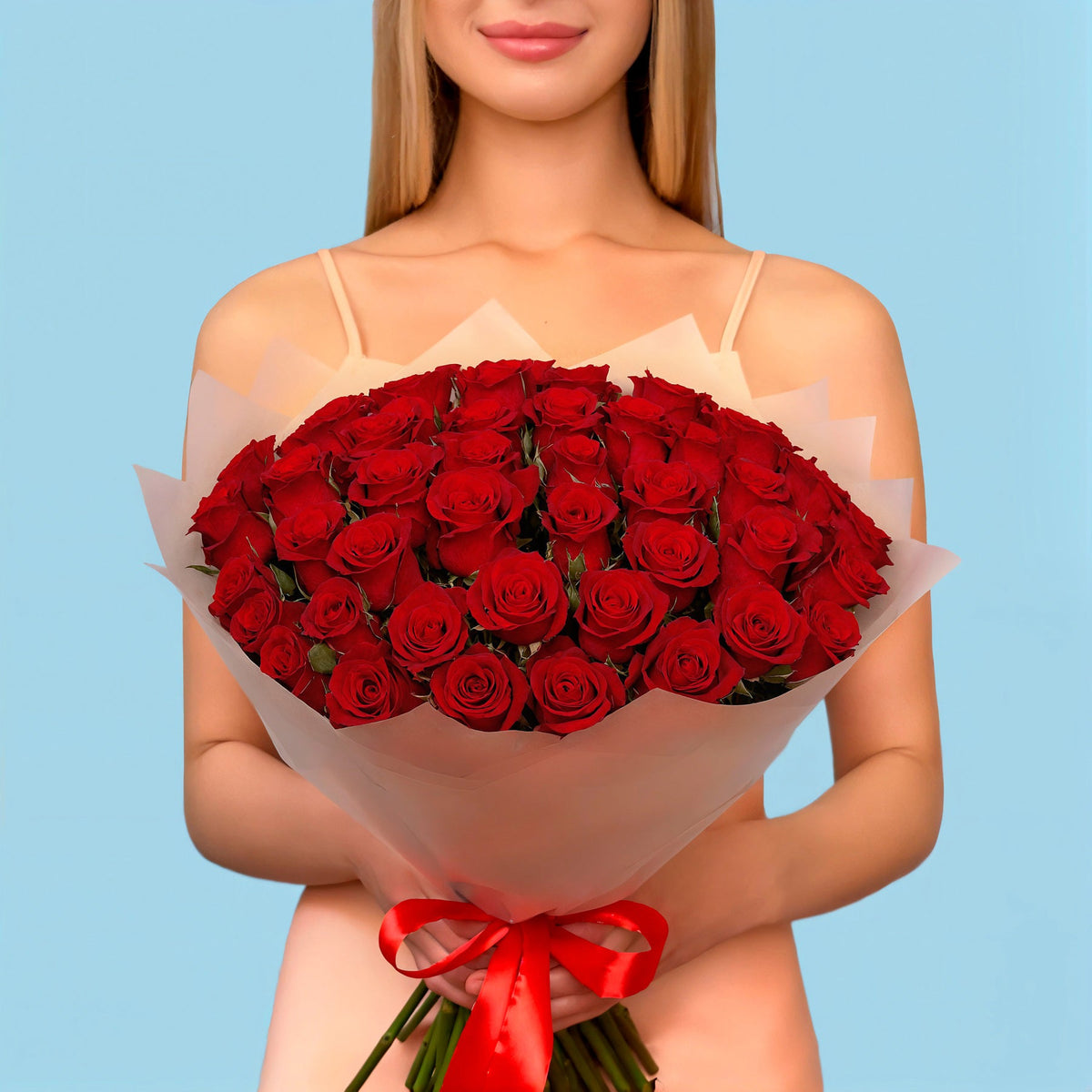 Bouquet of 50 Red roses #1