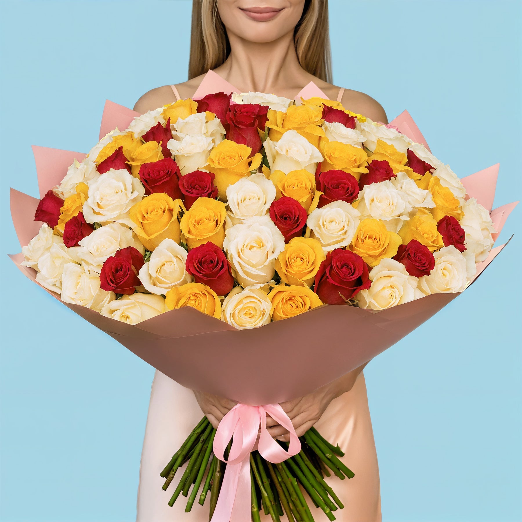 Bouquet of 100 Mix roses #5