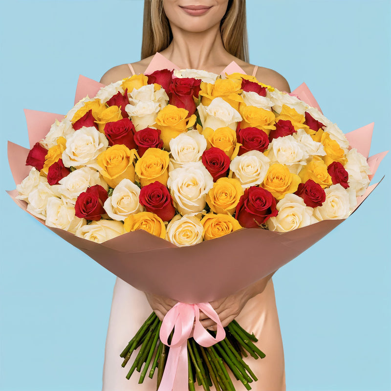 Bouquet of 100 Mix roses #5