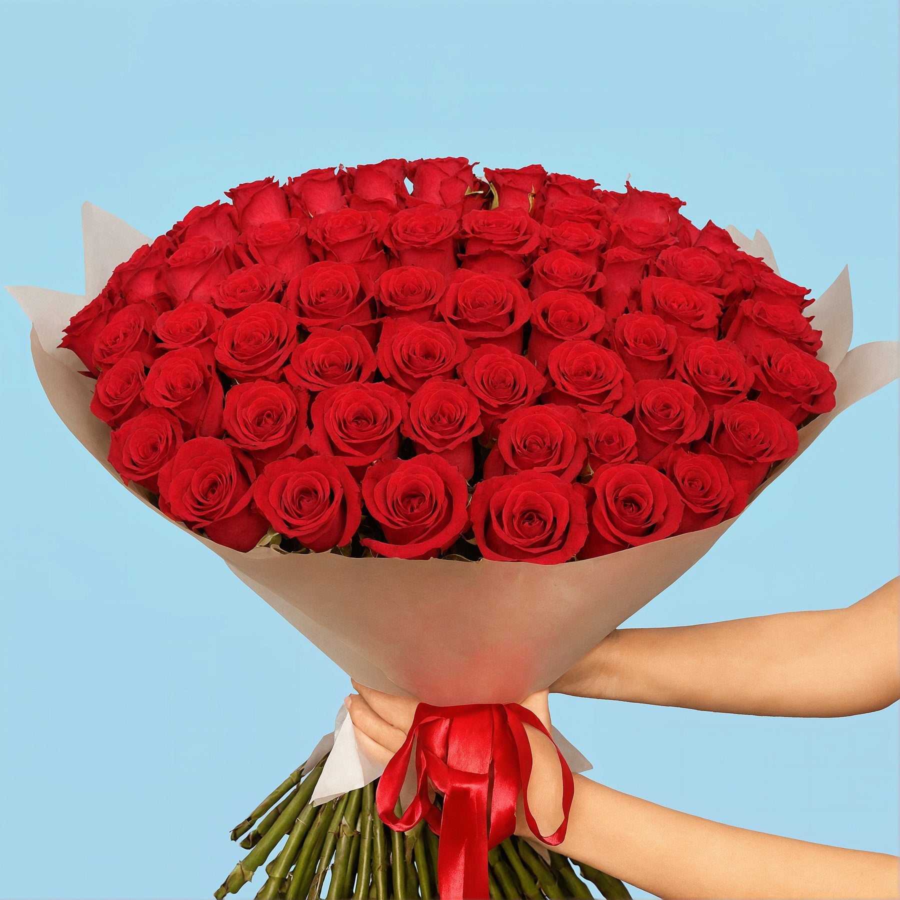 Bouquet of 100 Red roses #7