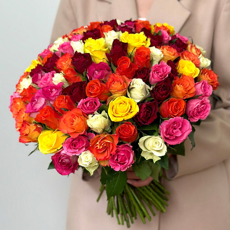 100 Mixed Roses 35cm #1