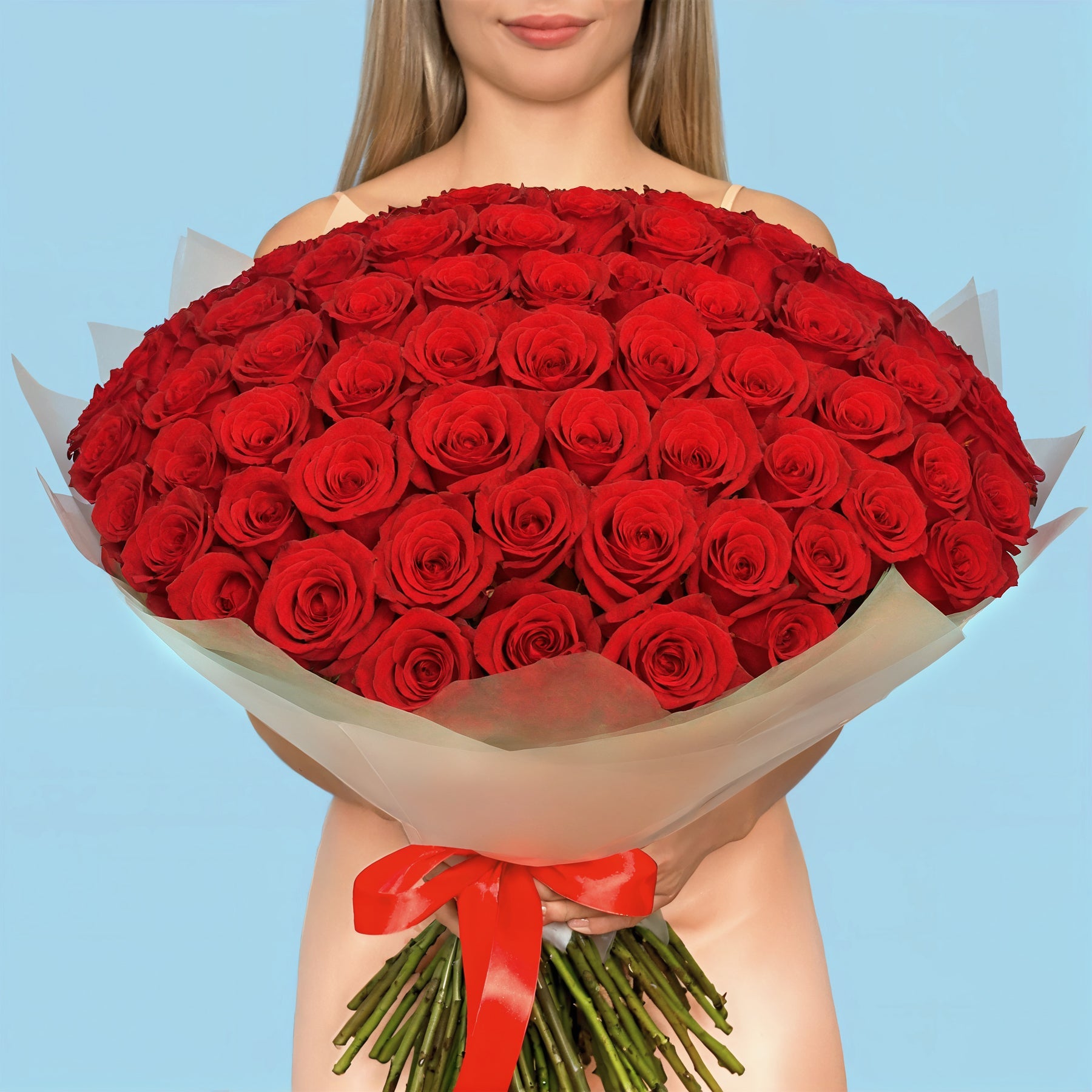 Bouquet of 100 Red roses #5
