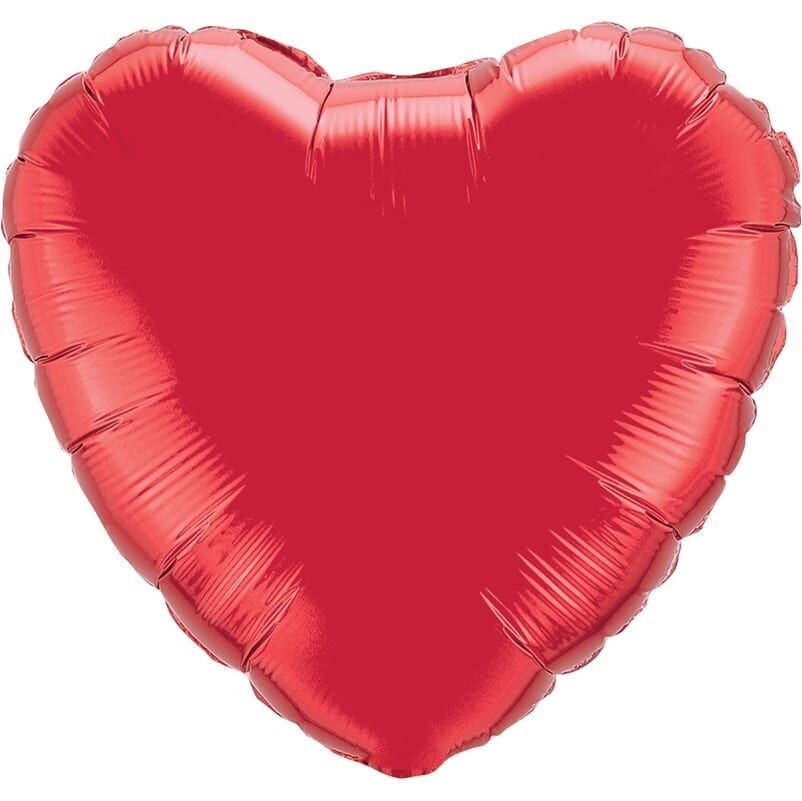 11" Ruby Red Heart Foil Balloon #1