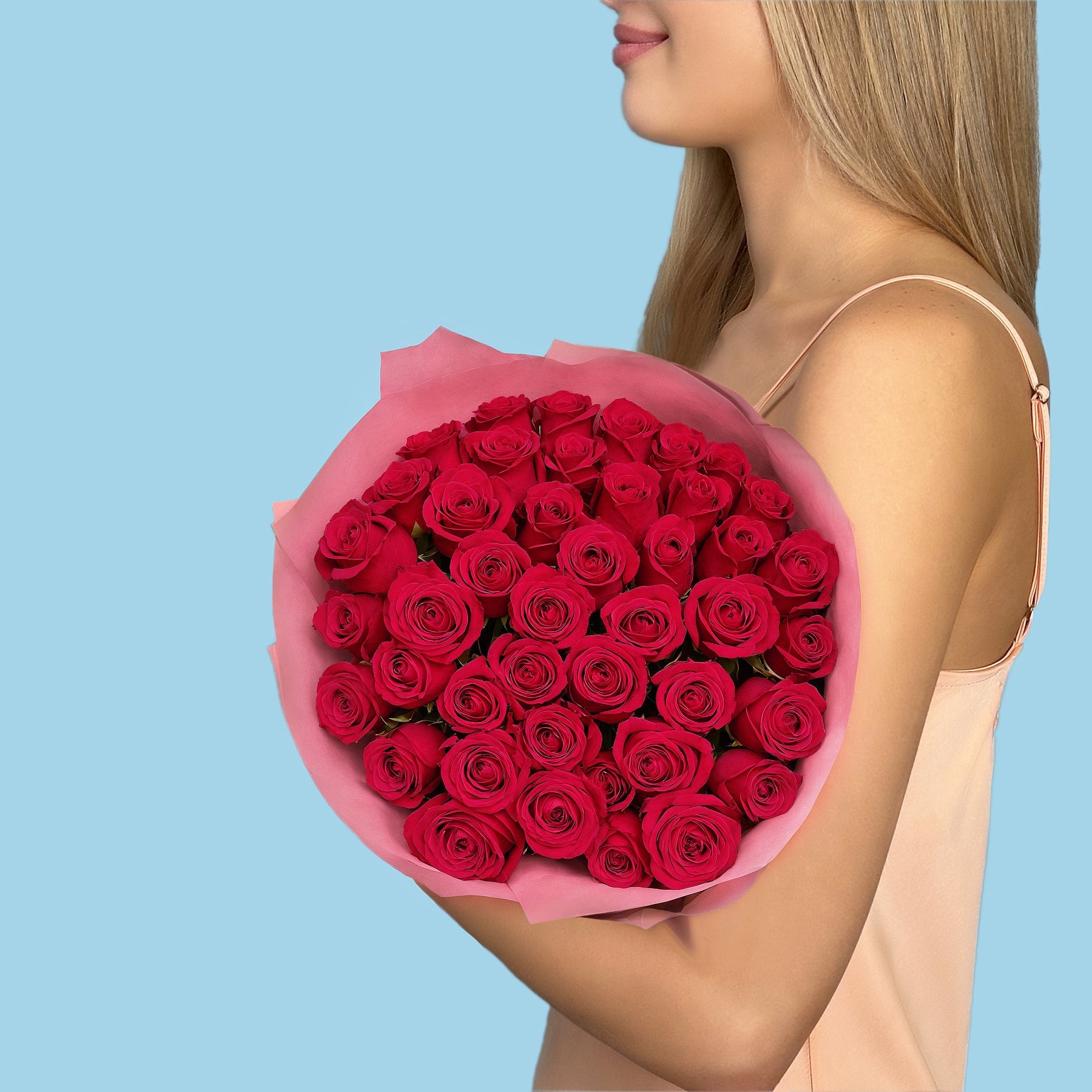 Bouquet of 30 Hot Pink roses #2