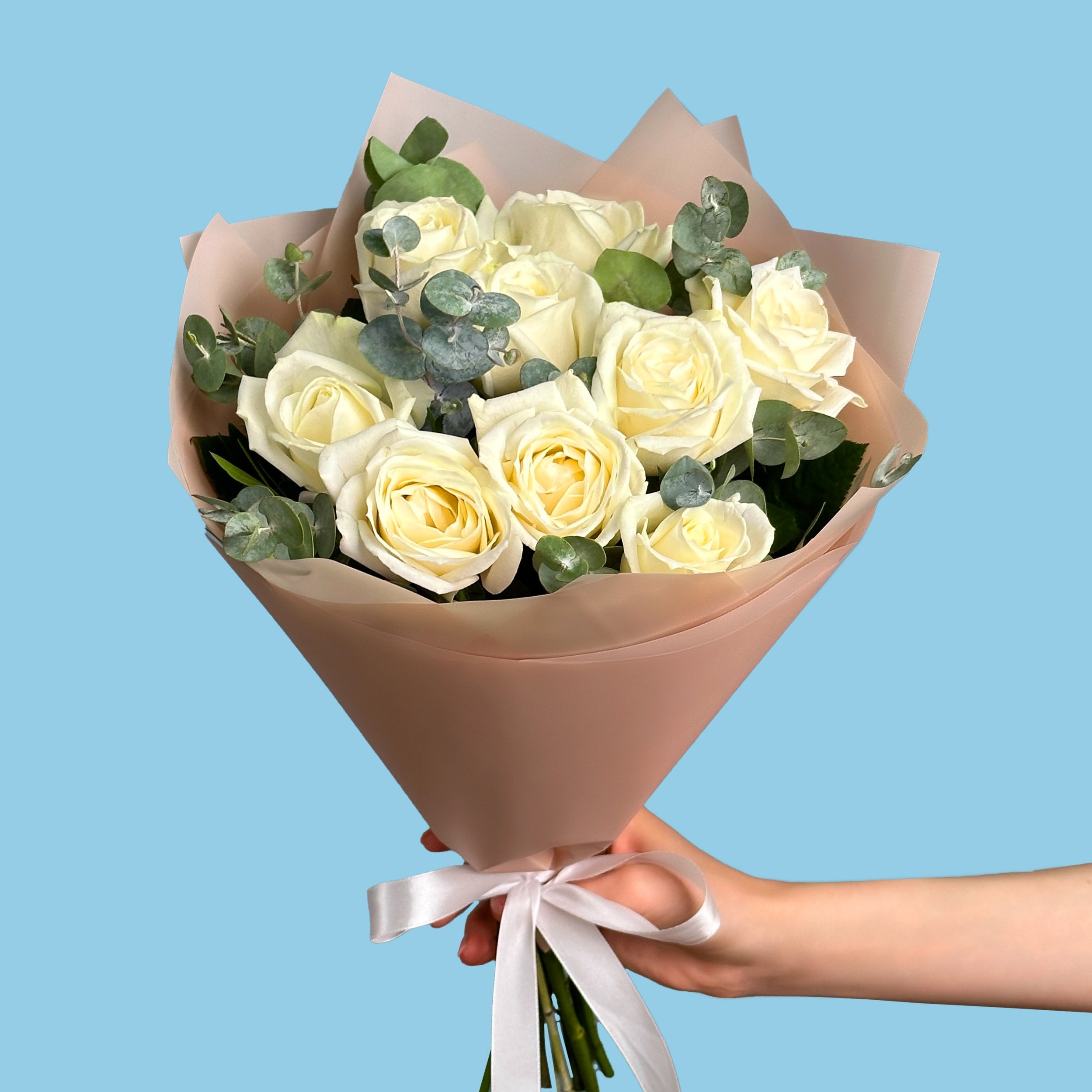 White Roses With Eucaliptus #2