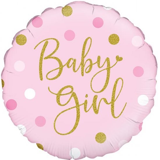 18" Baby Girl Pink Foil Balloon #1