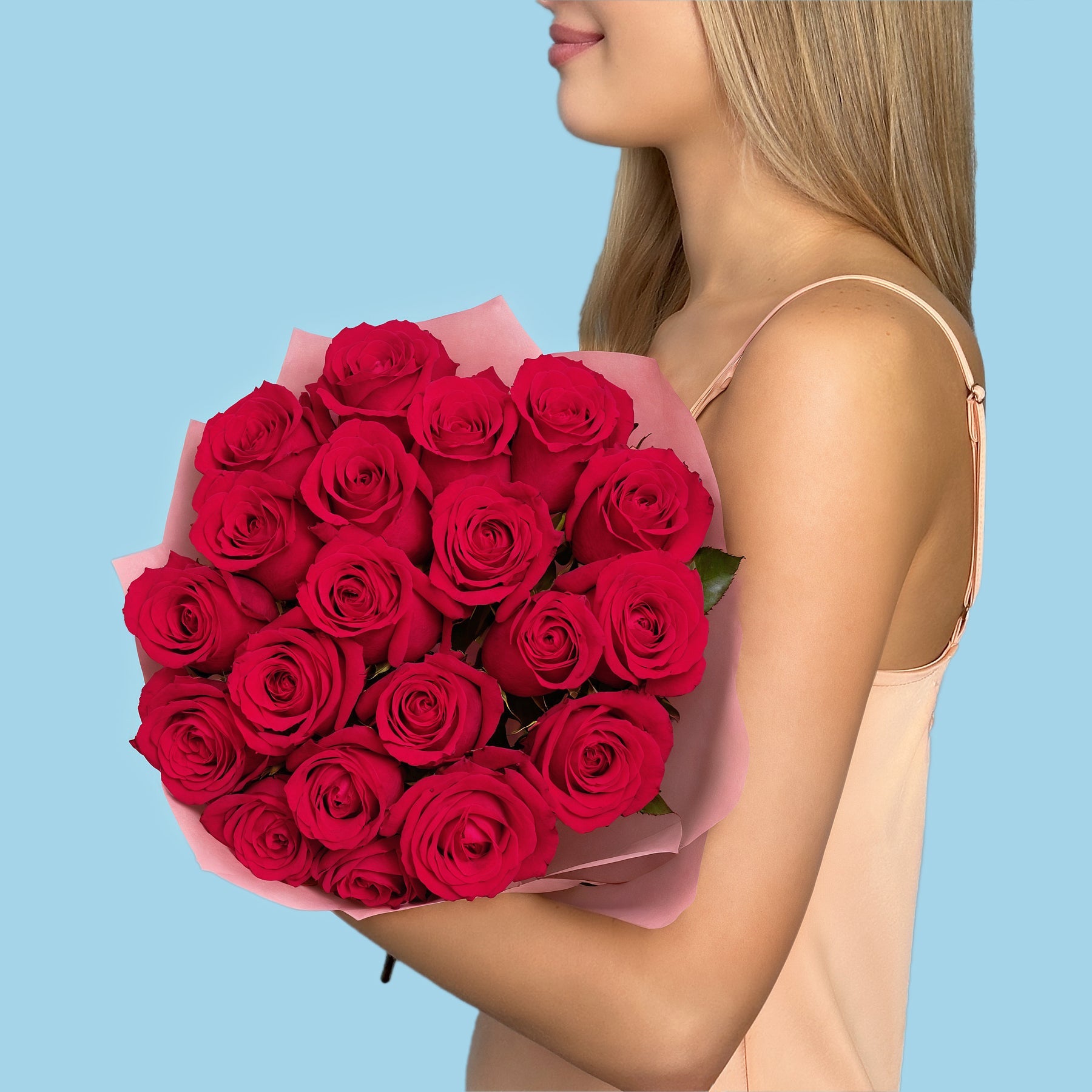 Bouquet of 20 Hot Pink roses #6