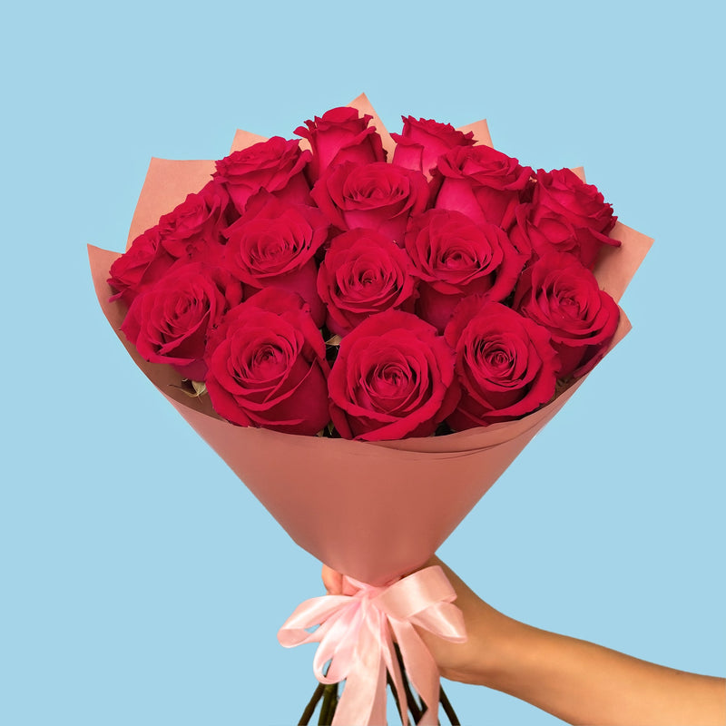 20 Premium Hot Pink Roses #3