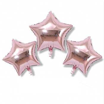 18" 3 Pearl Pink Heart Foil Balloon #1