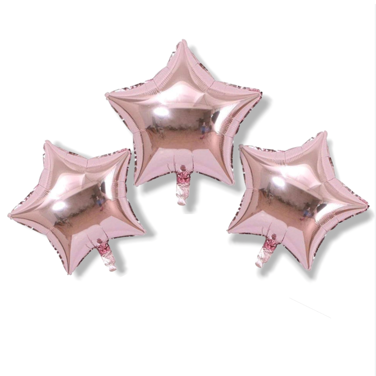 18" 3 Pearl Pink Heart Foil Balloon #1