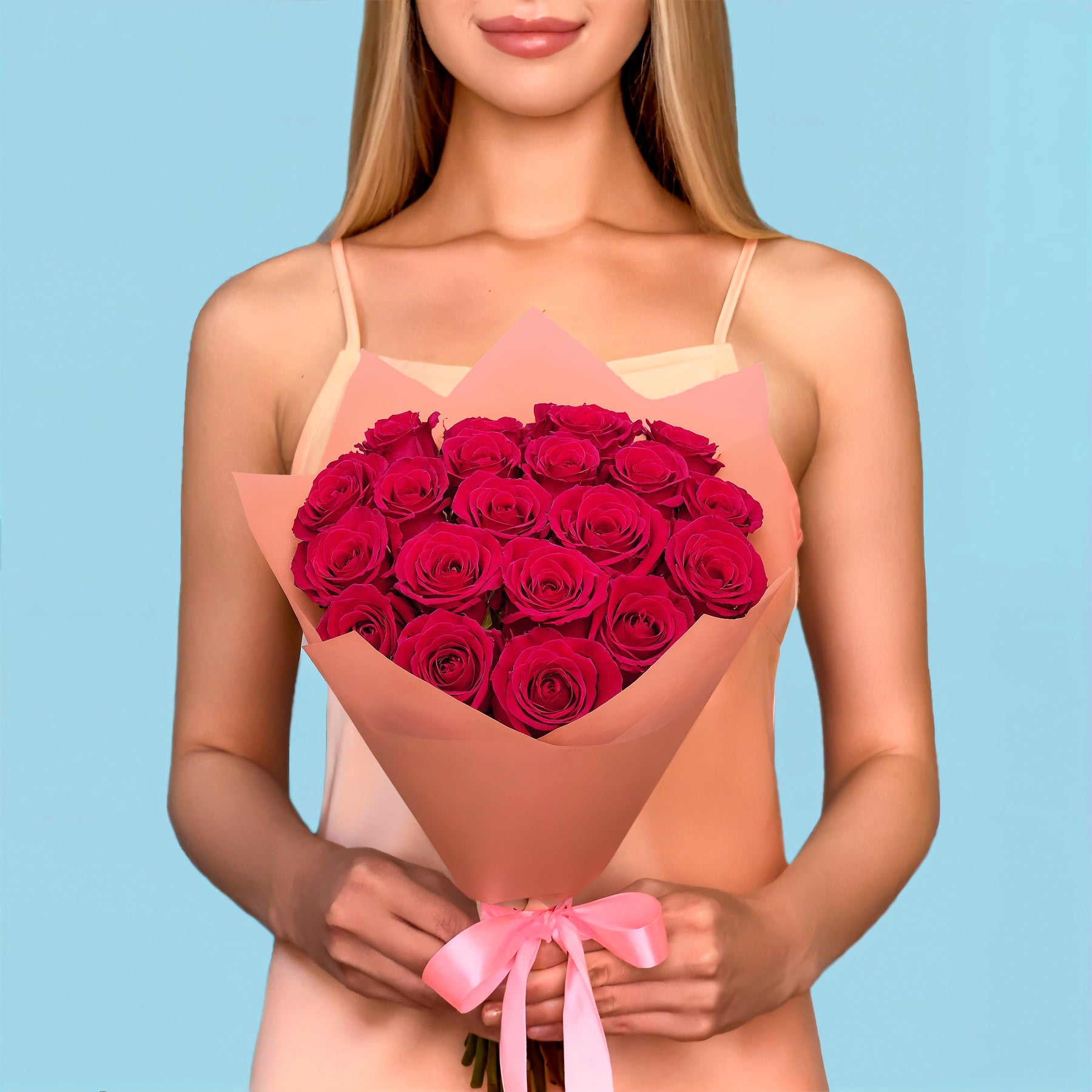 20 Hot Pink Roses from Kenya #1