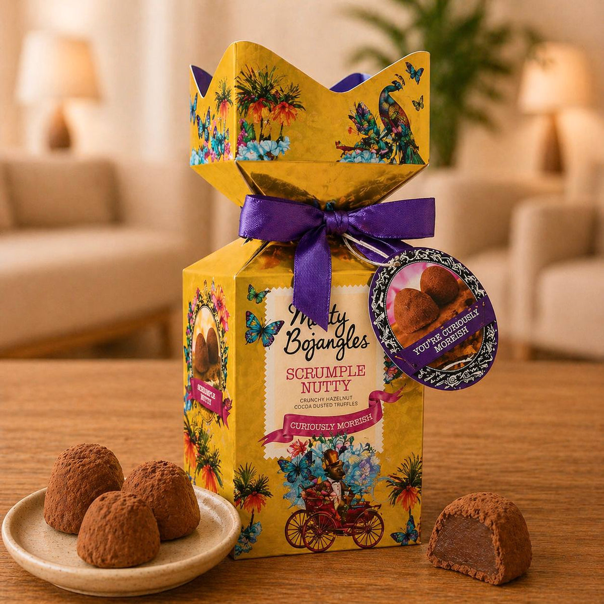 Monty Bojangles Cocoa Dusted Truffles With Toasted Hazelnut Pieces 150g