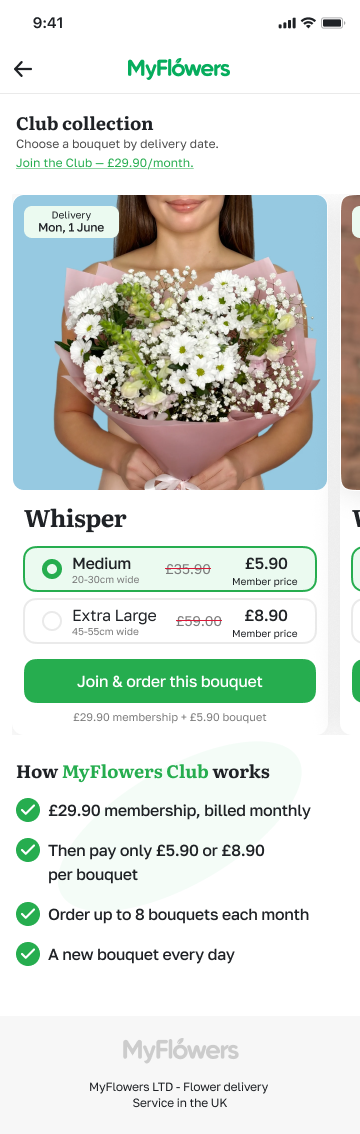 MyFlowers app